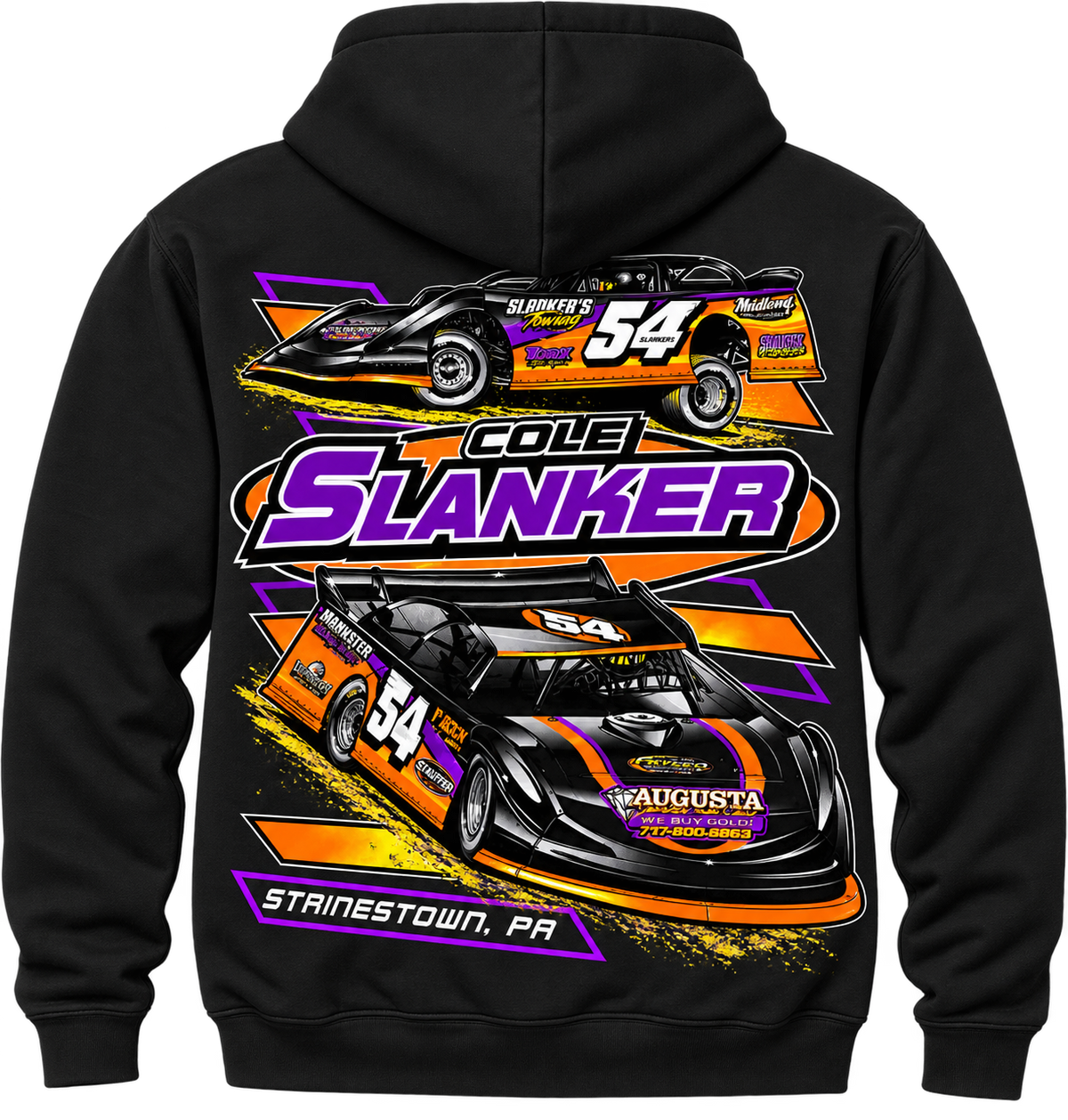 Cole Slanker #54 Racing Hoodie