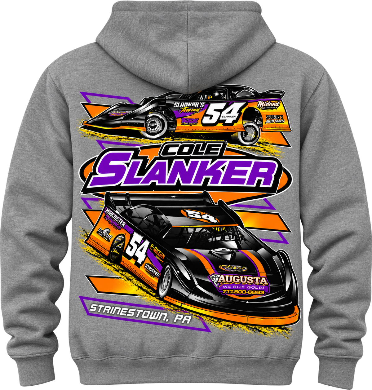 Cole Slanker #54 Racing Hoodie
