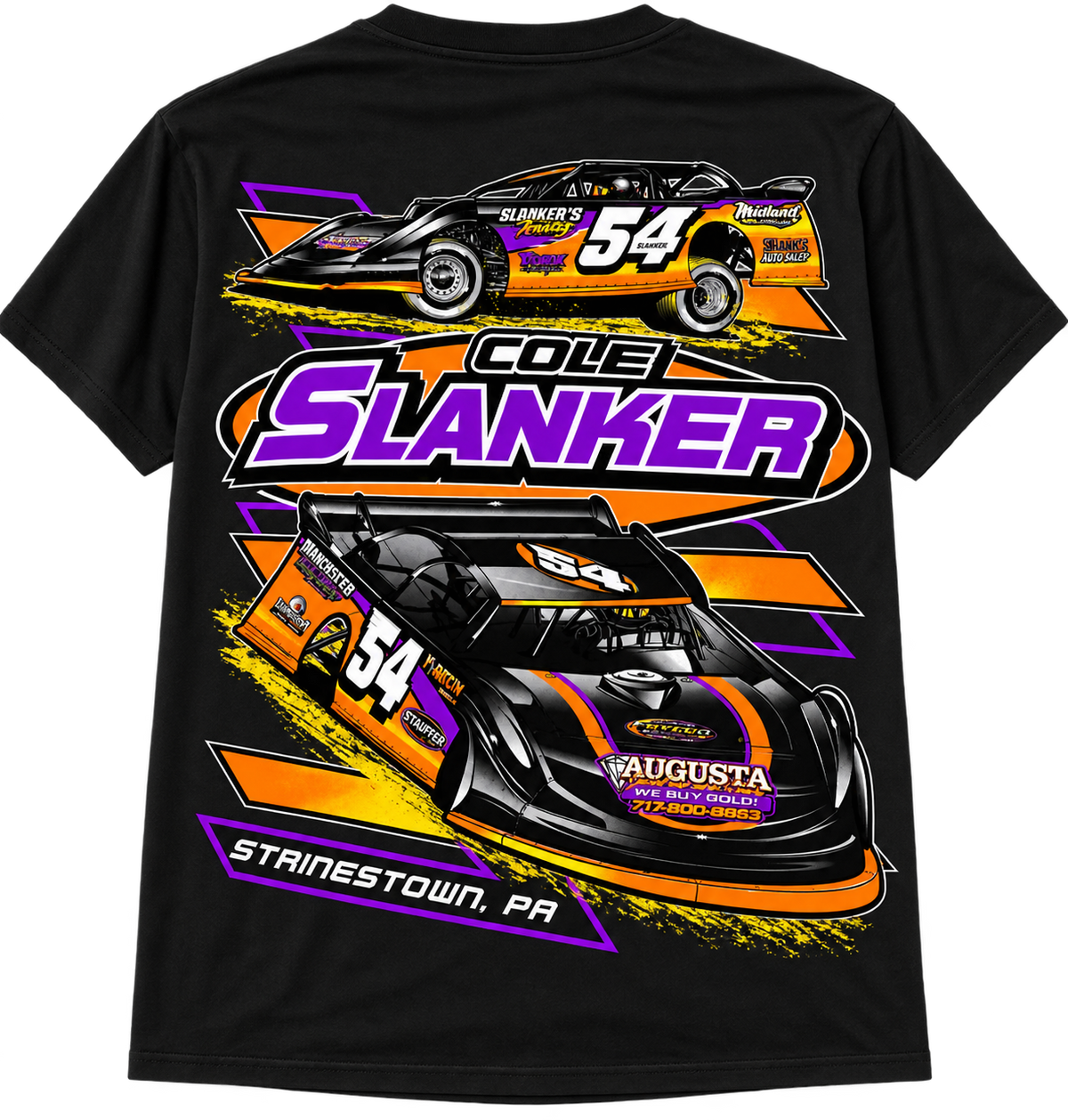 Cole Slanker #54 Racing T-Shirt