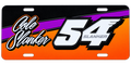 Cole Slanker #54 Racing License Plate