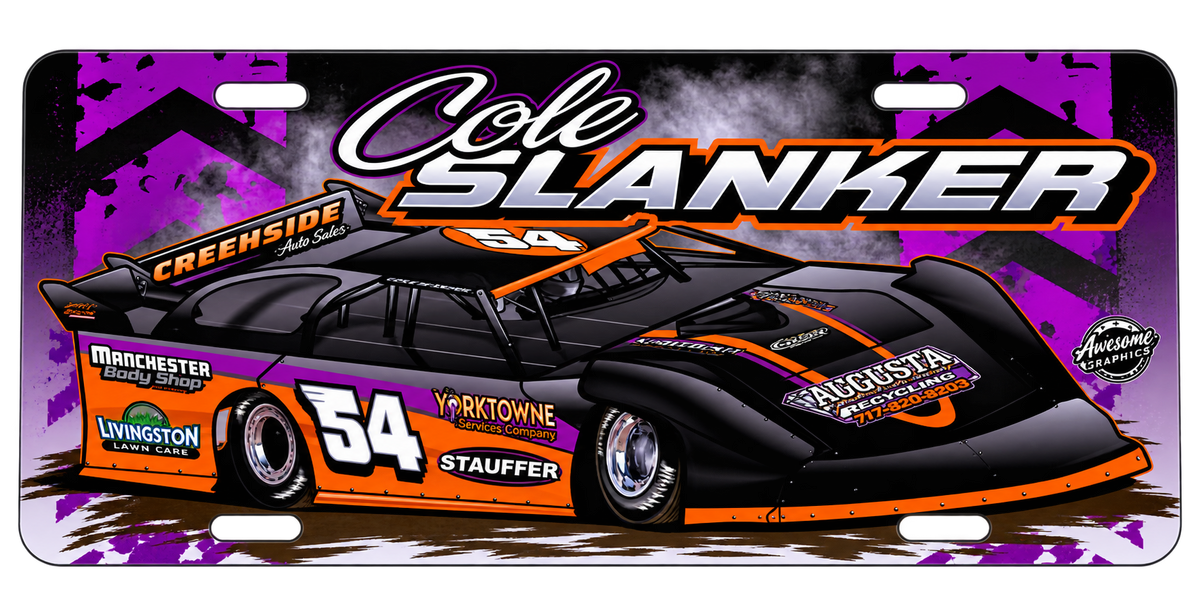 Cole Slanker #54 Racing License Plate