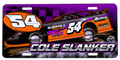 Cole Slanker #54 Racing License Plate